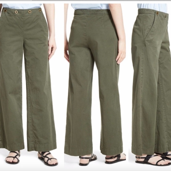 NEW Theory Namid Washed Chinos Pants Myrtle Green‎ - Picture 1 of 8